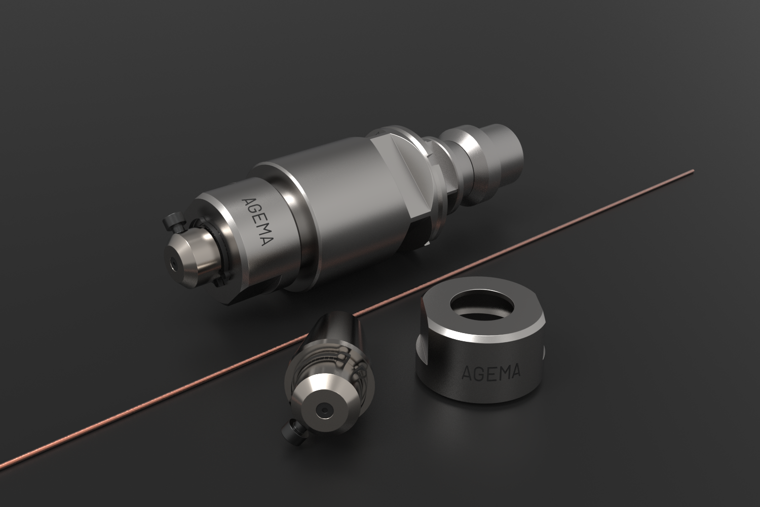 Agema Elektroden-Spannzange für Präzisionsbohrungen