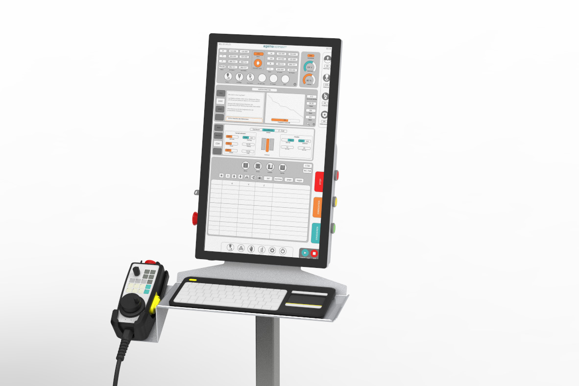 Bedienkonzept mit intuitiver Touchoberfläche der EDM Maschinen von Agema